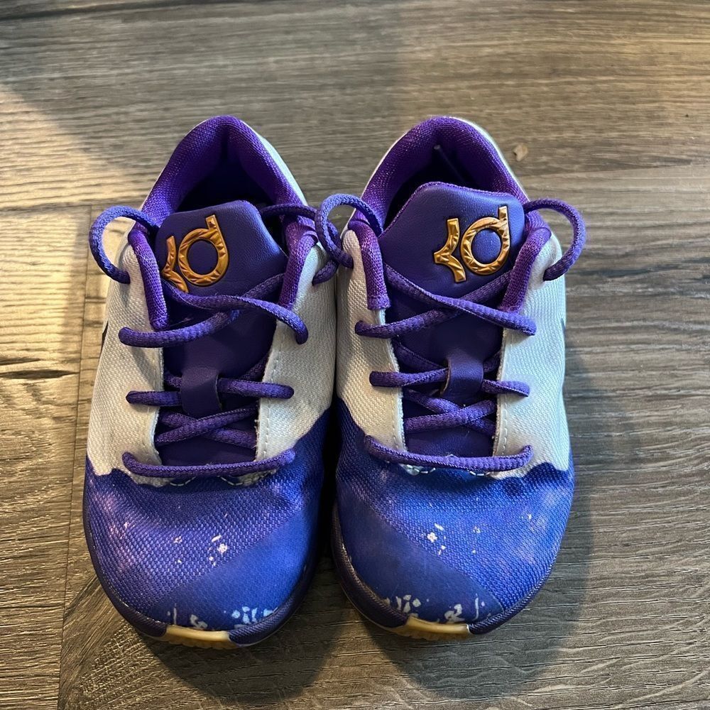 NIKE KEVIN DURANT WHITE PURPLE shoes toddler  7C